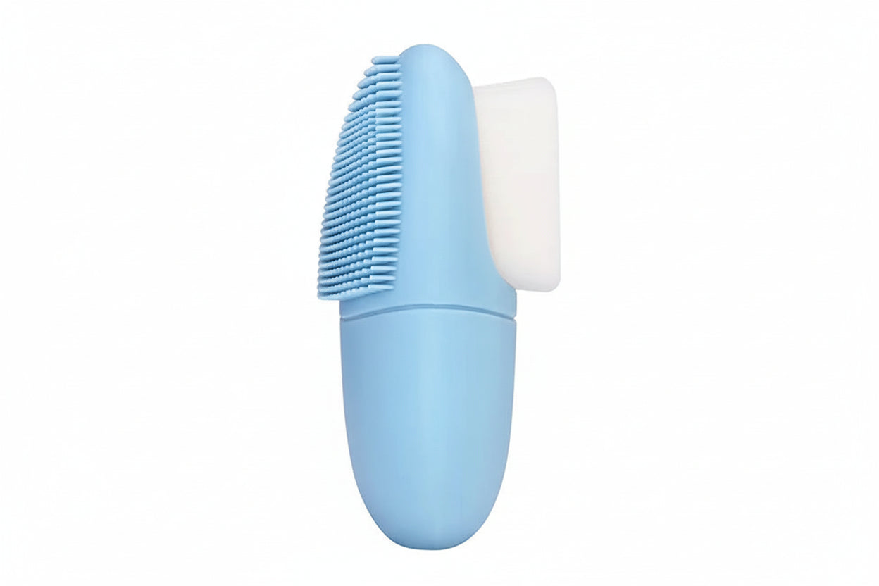 Double Sided Silicone Facial Cleansing Brush Manual Massage Facial Cleanser Brush Soft Bristles Deep Cleaning Exfoliator Tool