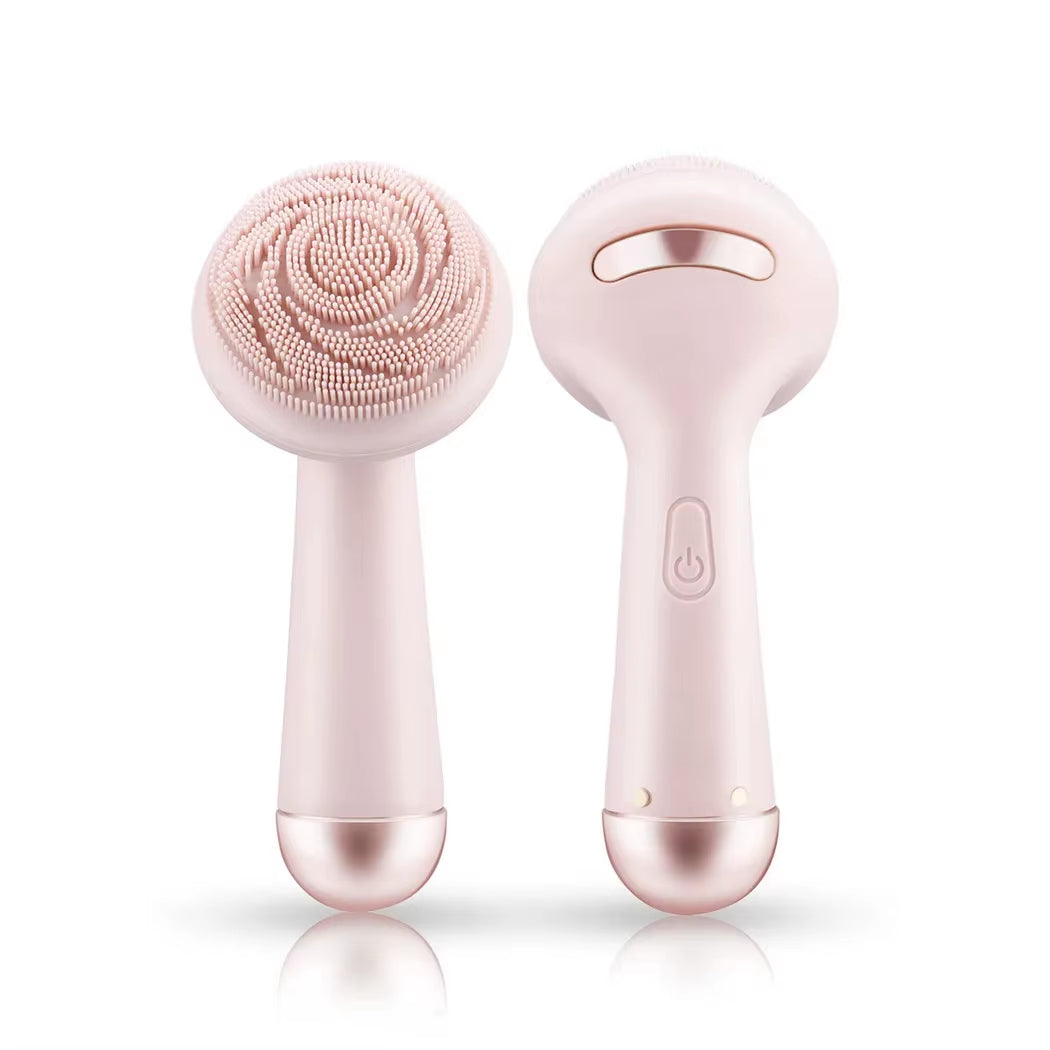 Rechargeable Electric Silicone Facial Cleansing Brush – Waterproof Vibration Massage Tool for Deep Pore Cleansing