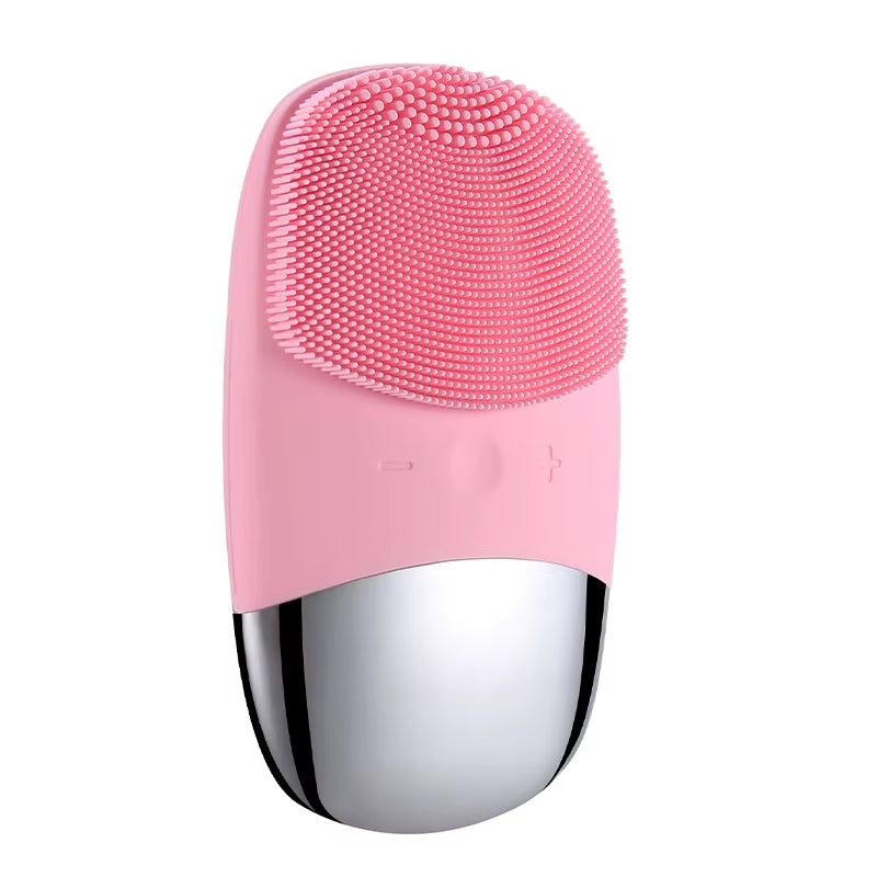 Electric Facial Cleansing Brush Silicone IPX7 Face Massager Facial Cleanser Sonic Vibration Cleaner Deep Hole Face Brush Machine