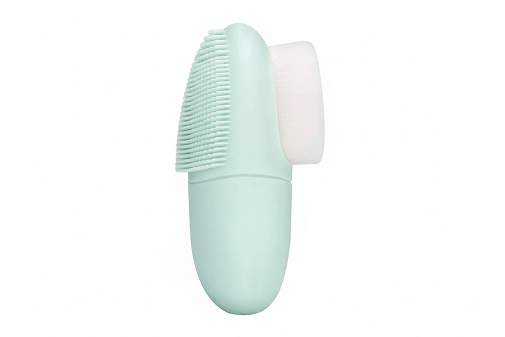 Double Sided Silicone Facial Cleansing Brush Manual Massage Facial Cleanser Brush Soft Bristles Deep Cleaning Exfoliator Tool
