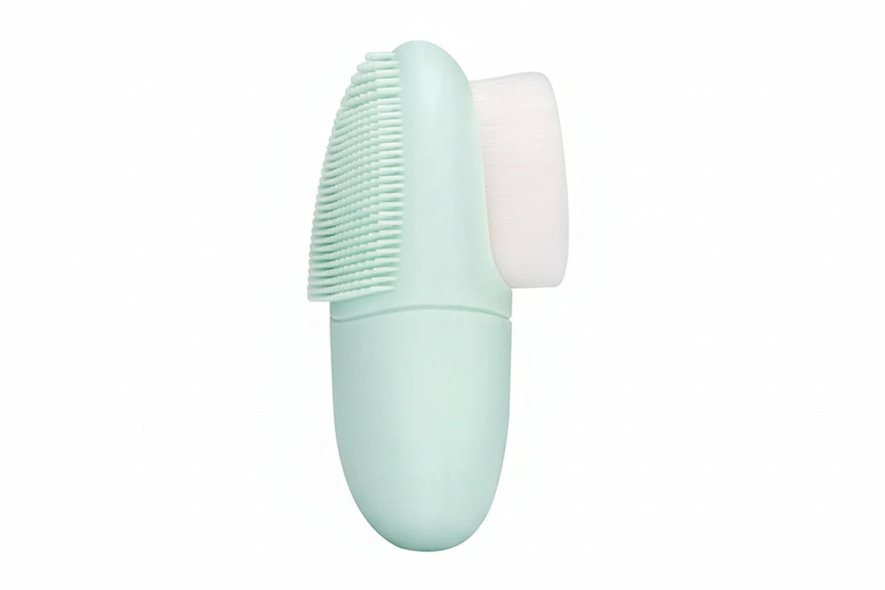 Double Sided Silicone Facial Cleansing Brush Manual Massage Facial Cleanser Brush Soft Bristles Deep Cleaning Exfoliator Tool