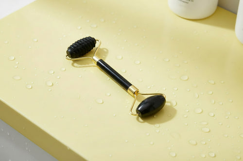 Obsidian Jade Roller Massager Gouache Scraper for Face Facial Skin Care Tools Natural Body Back Beauty Lifting Massagers Rollers