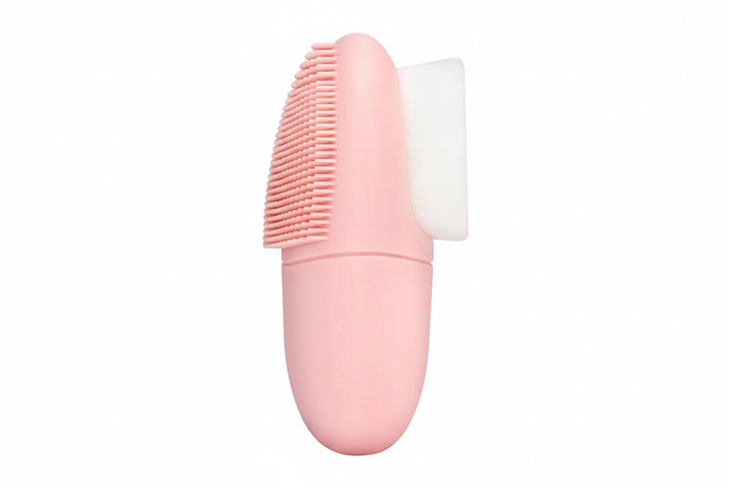 Double Sided Silicone Facial Cleansing Brush Manual Massage Facial Cleanser Brush Soft Bristles Deep Cleaning Exfoliator Tool